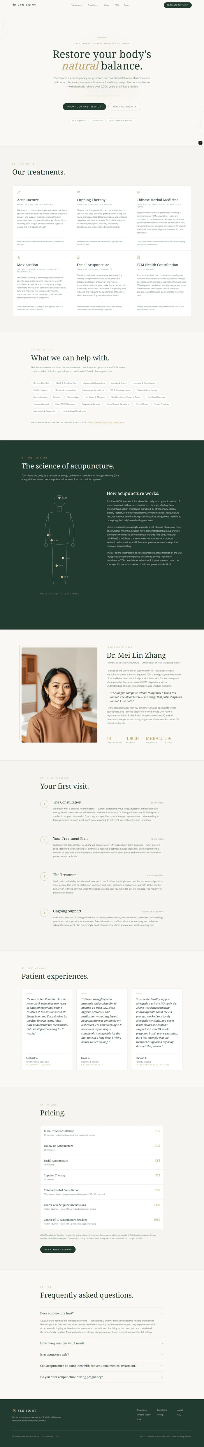 Acupuncture clinic website prompt screenshot