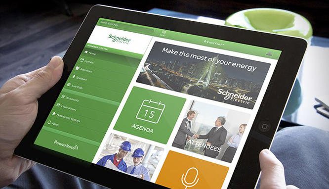 Schneider, event app, ipad