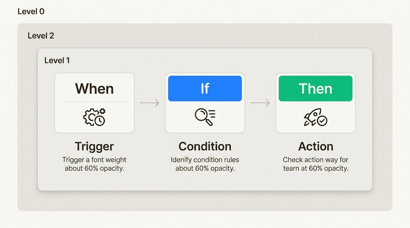 Jira automation rules are built on 'When' (trigger), 'If' (condition), and 'Then' (action) logic, forming complete workflows.