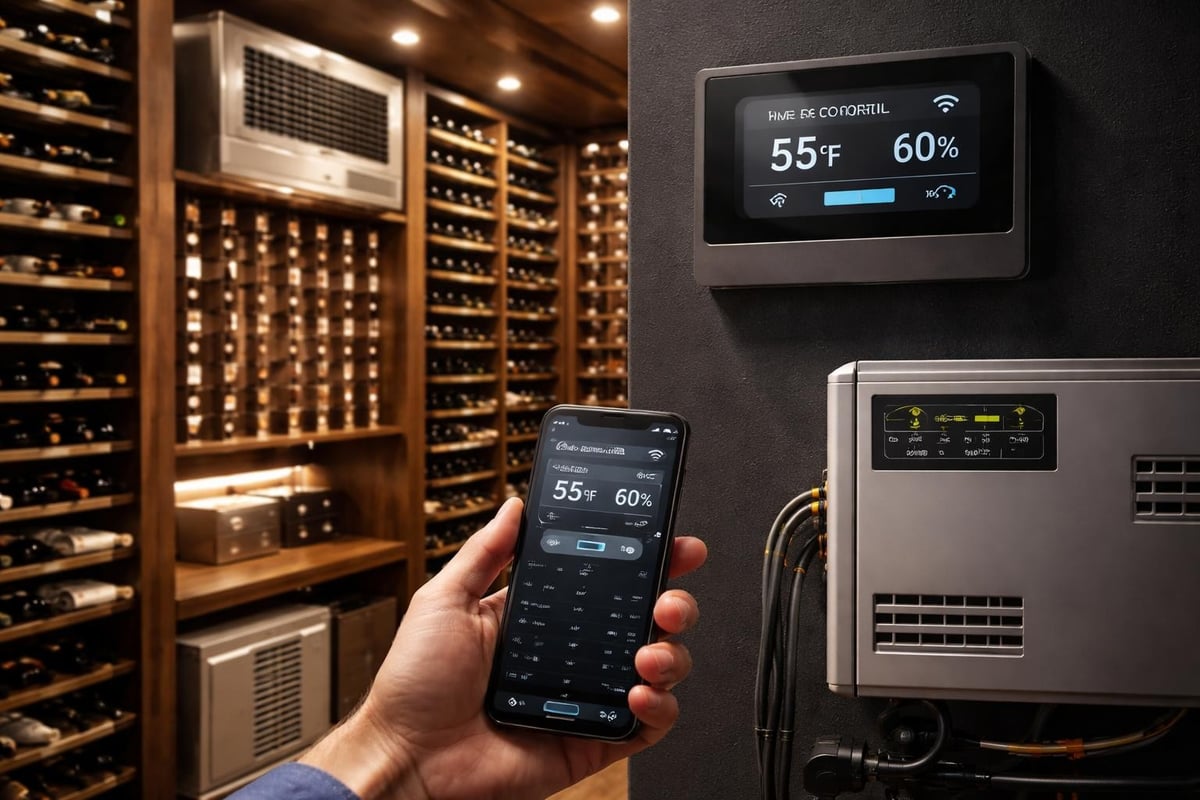 Modern wine cellar climate control
