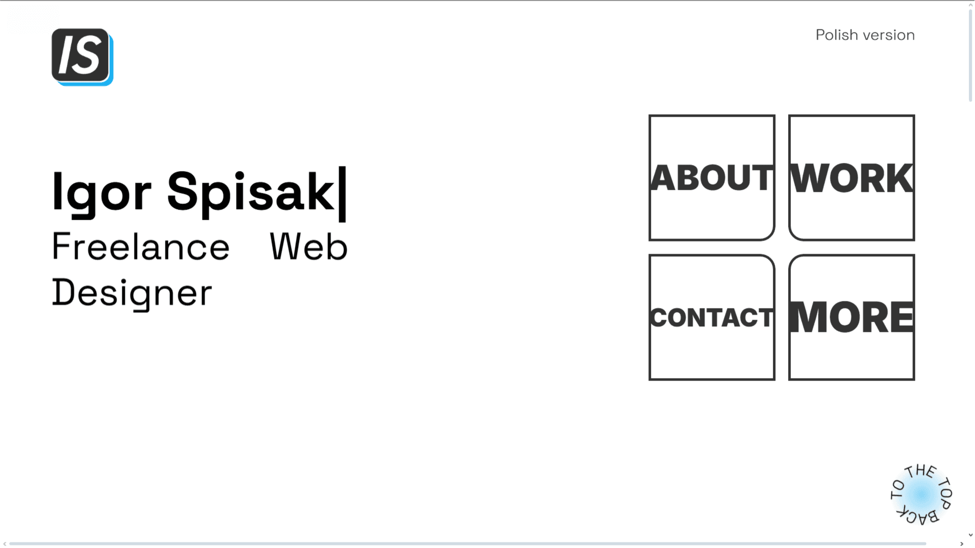 Previous portfolio screenshot