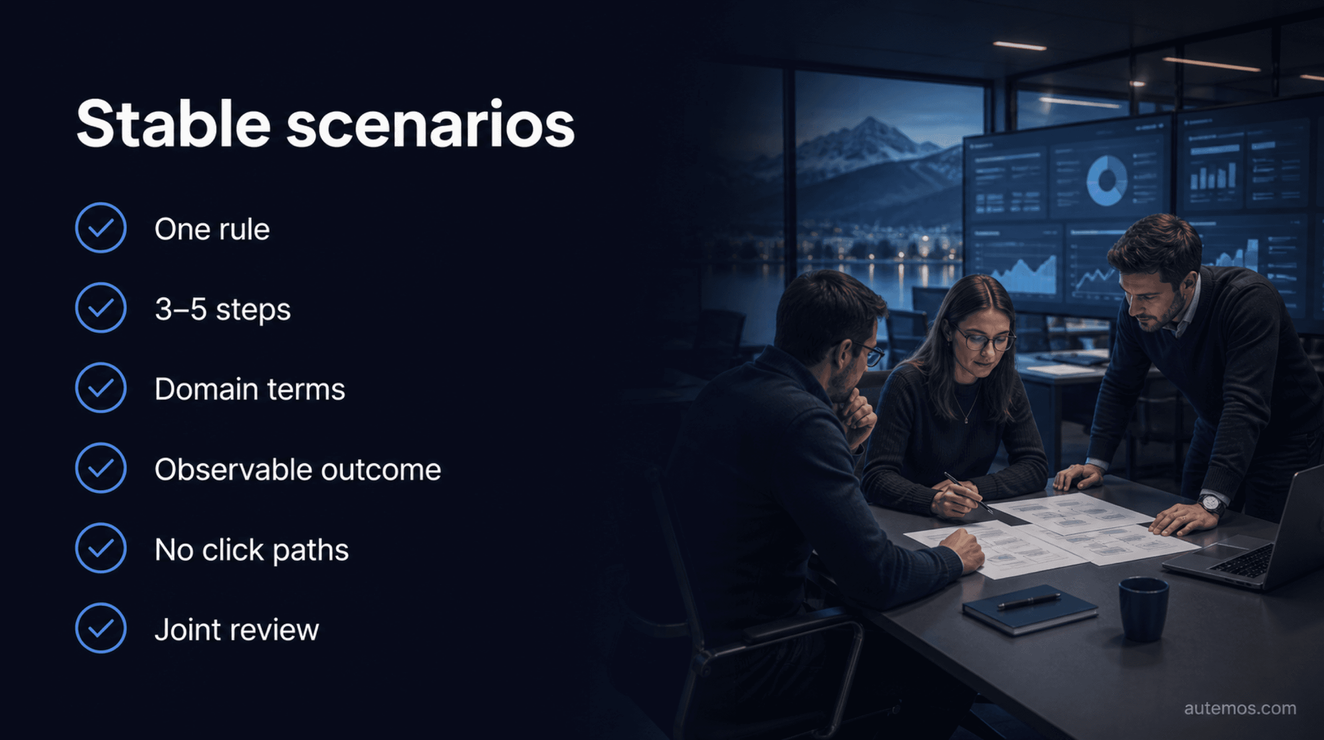 Six checks for stable Gherkin scenarios