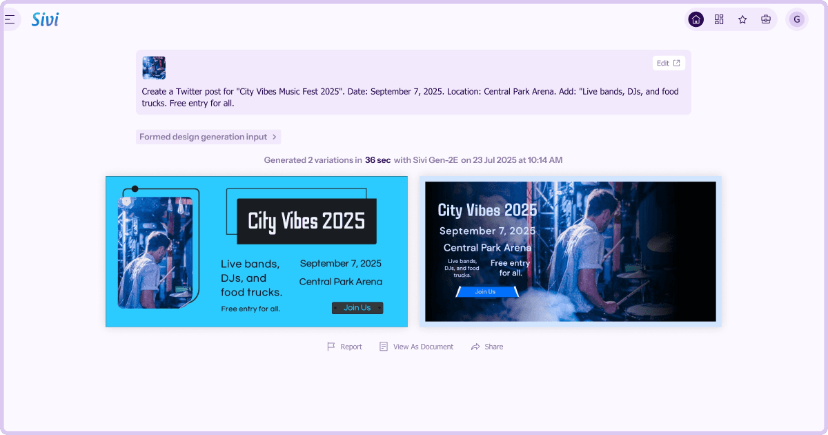 Sivi: Music Cover Art design generator