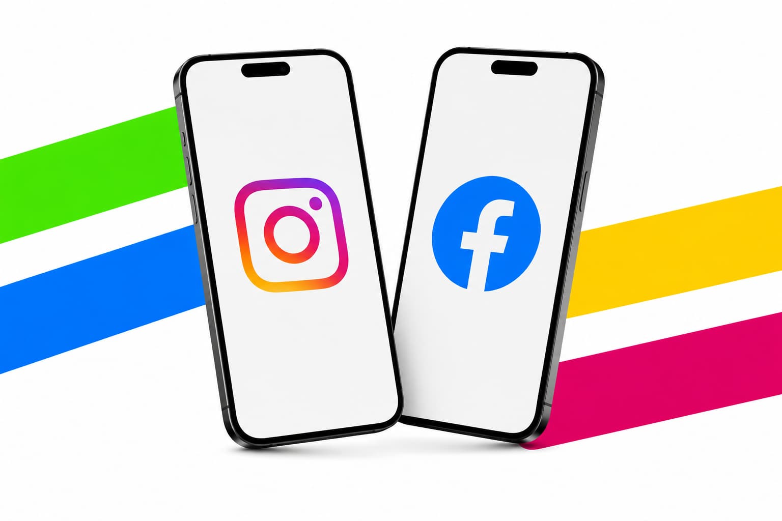 Grafische Darstellung zur Instagram und Facebook Betreuung mit Reels Planung, Story Betreuung, Account Betreuung und Social Media Management. Das Bild steht für professionelle Betreuung von Social Media Kanälen.