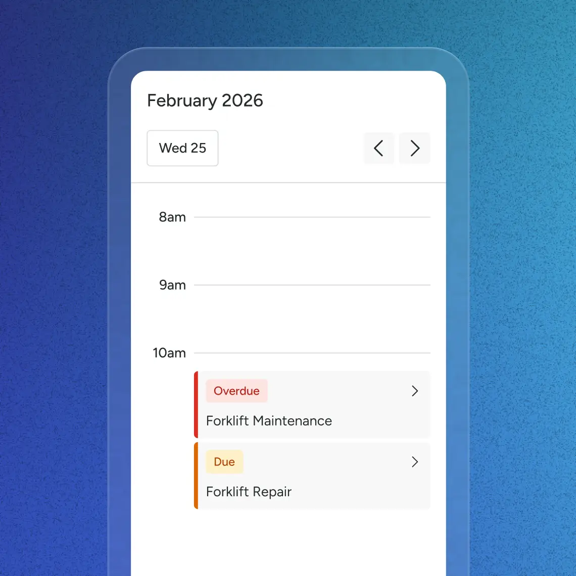 Mapify UI calender day view