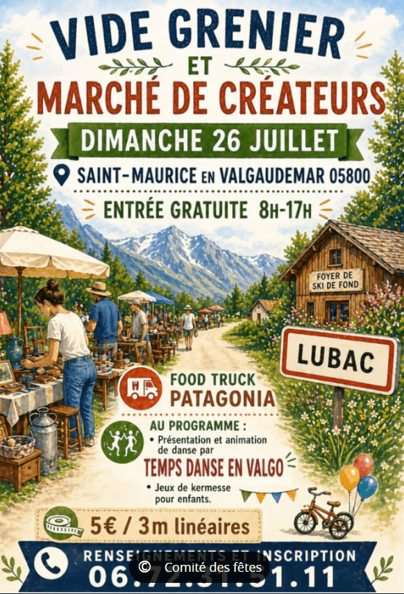 Grand vide-grenier et marché des créateurs de Lubac