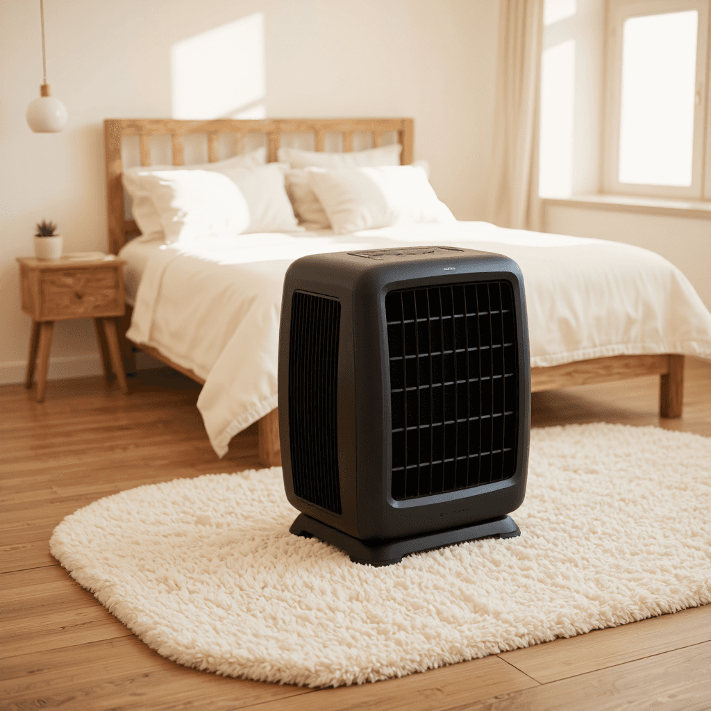product photography of a portable electric heater