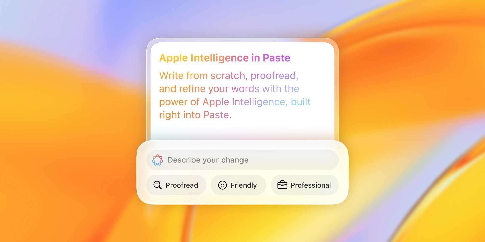 Apple Intelligence in Paste