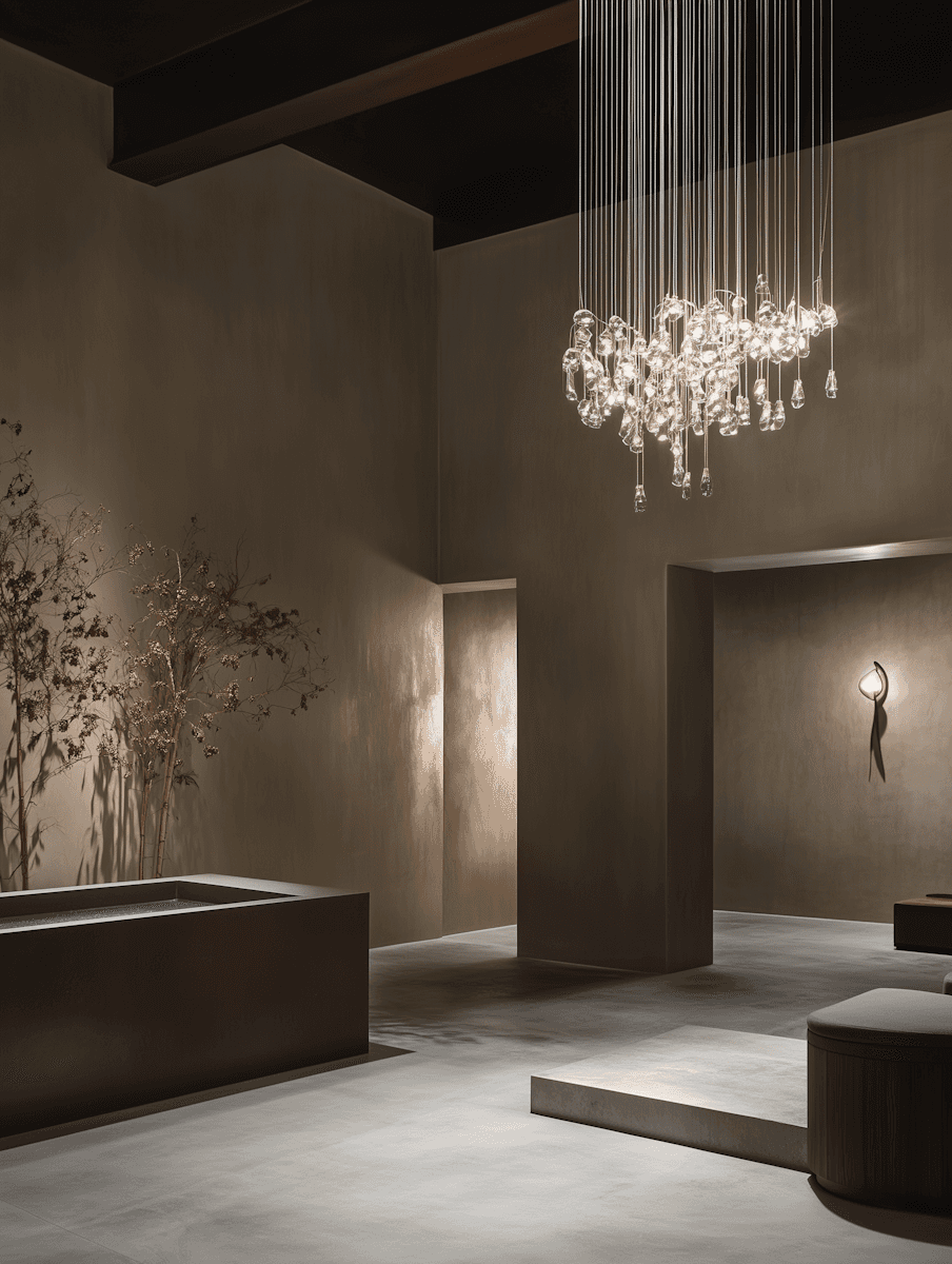 Glass bulb chandelier