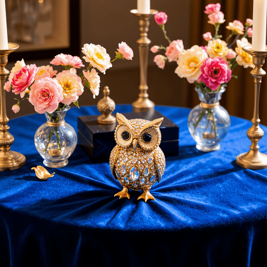product photography of owl-shaped trinket box