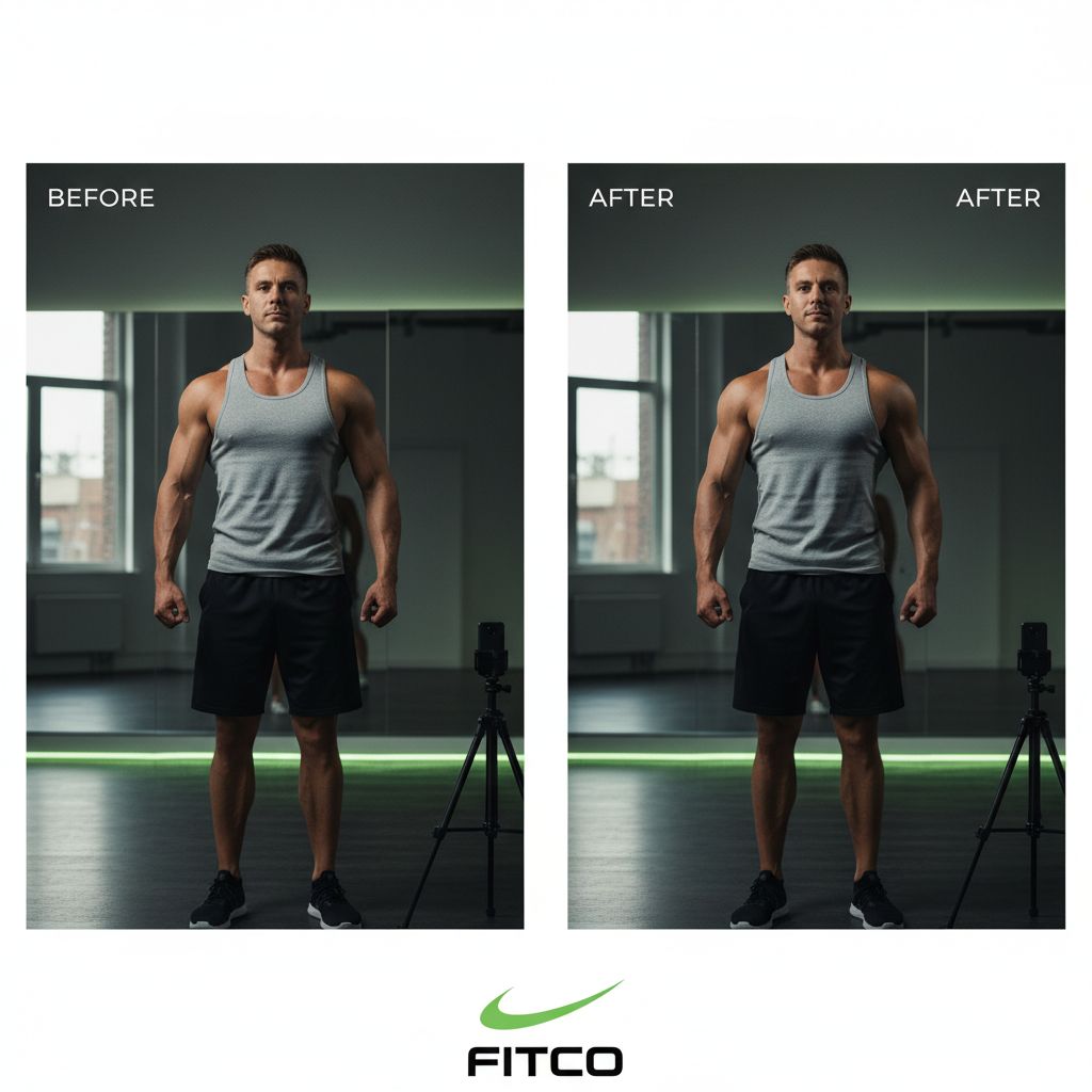 Proper setup for taking consistent fitness progress photos