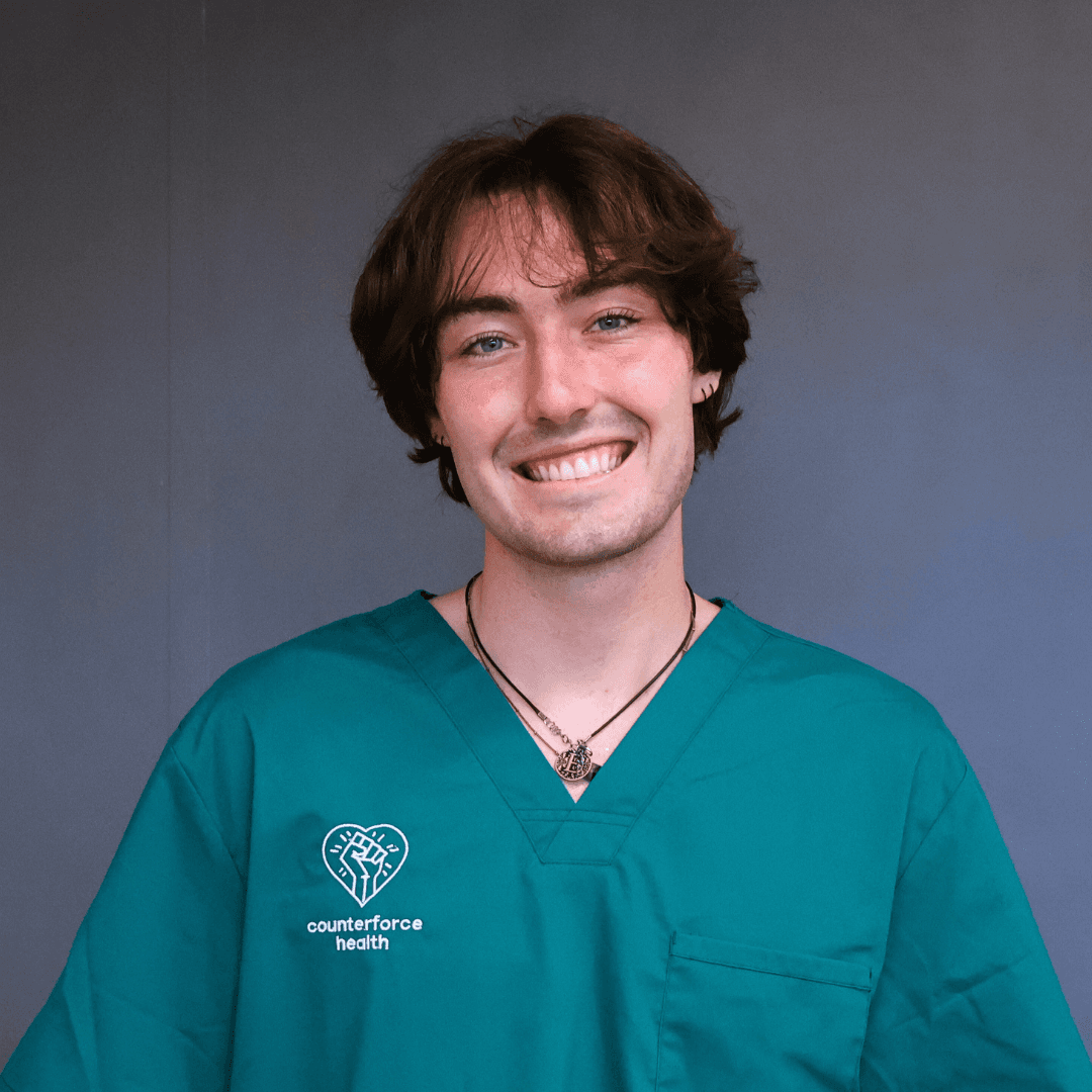Ethan in Counterforce scrubs