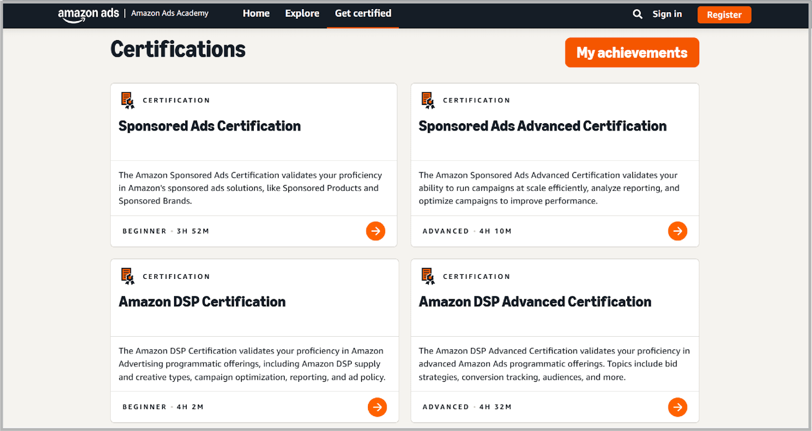 Amazon ads certifications offered by Amazon&nbsp;@@ Amazon ads certifications offered by Amazon&nbsp;