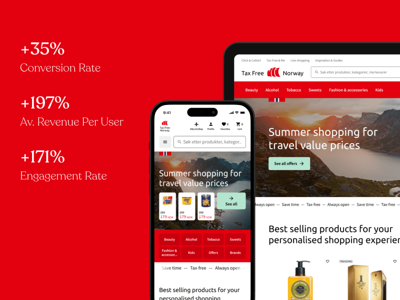 Tax-free.no mobile & desktop