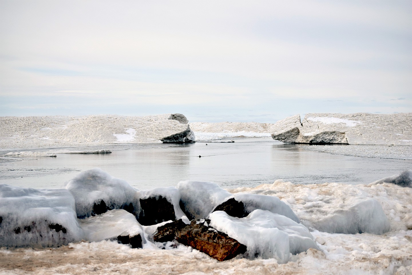 Frozen Lake Michigan