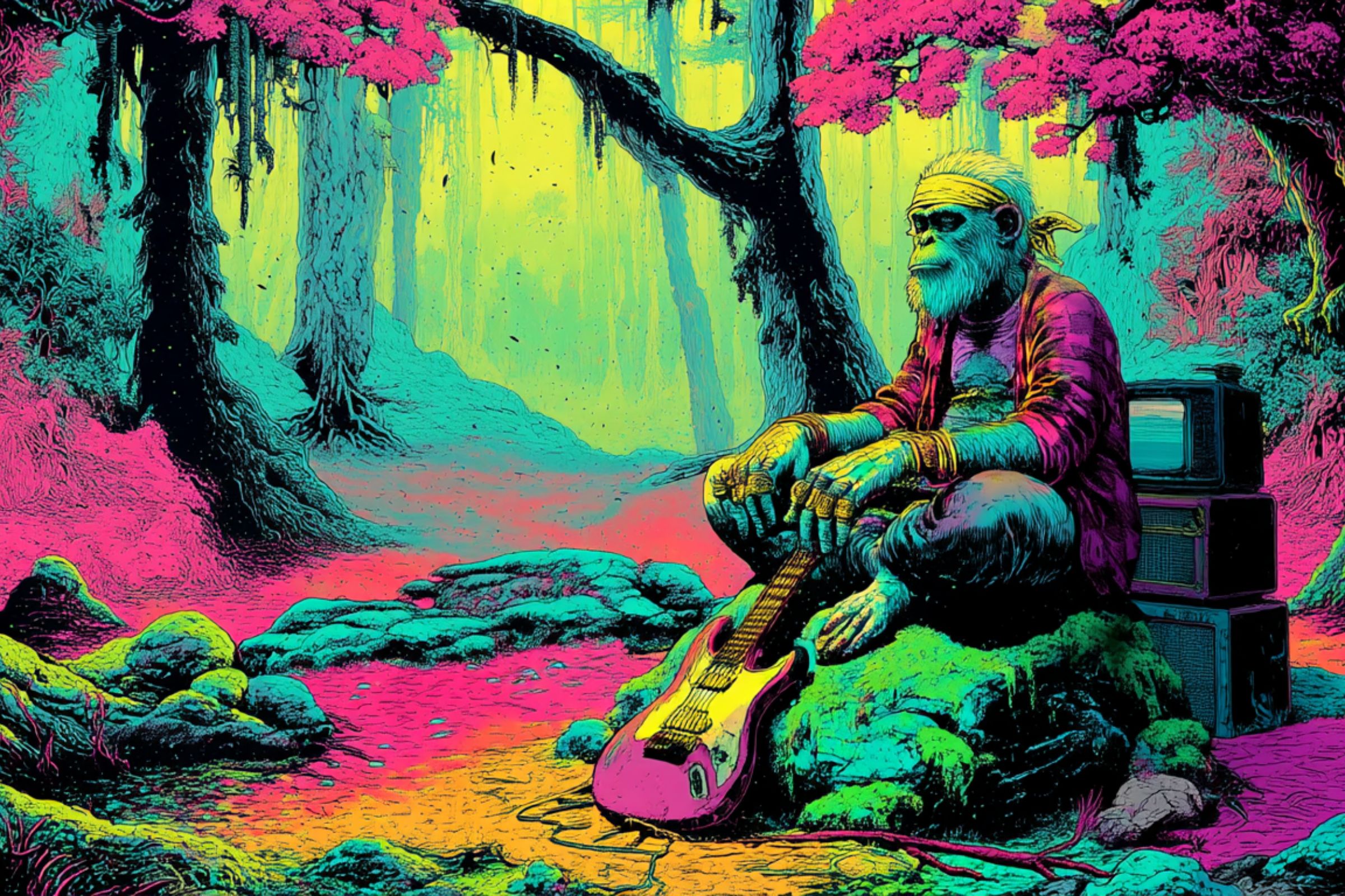 Man wearing VR glasses