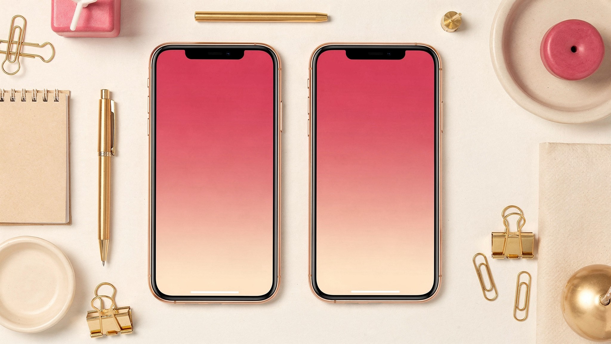 Editorial flat lay comparing 4:5 portrait and 1:1 square Instagram carousel slide sizes