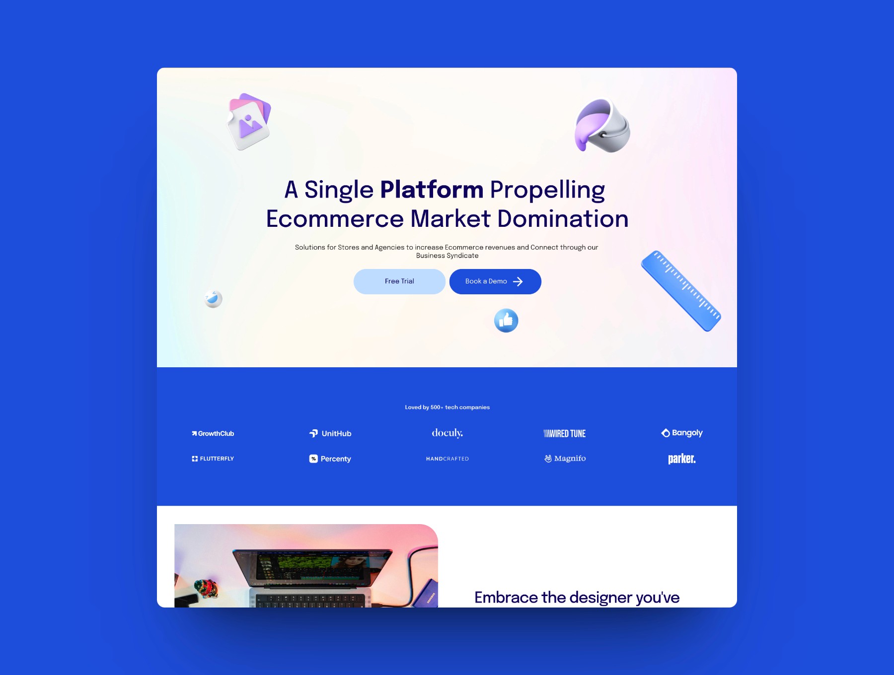 modern agency landing page 