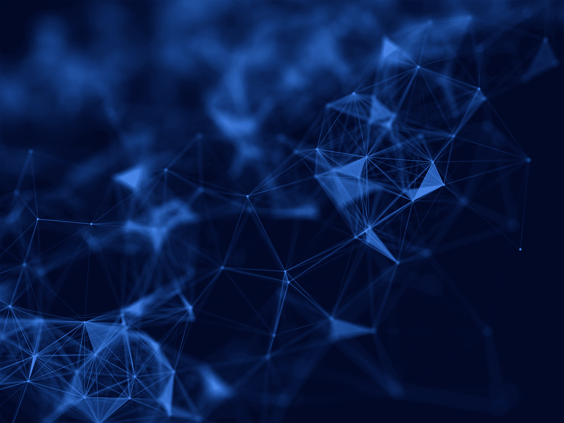 Dark blue background with light blue nodes connecting indicating data