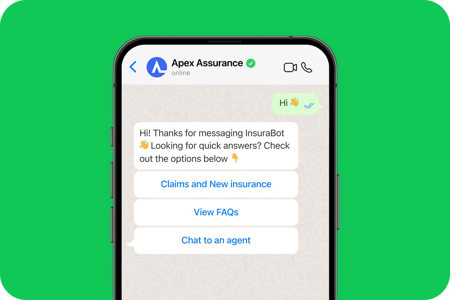 WhatsApp chat bot