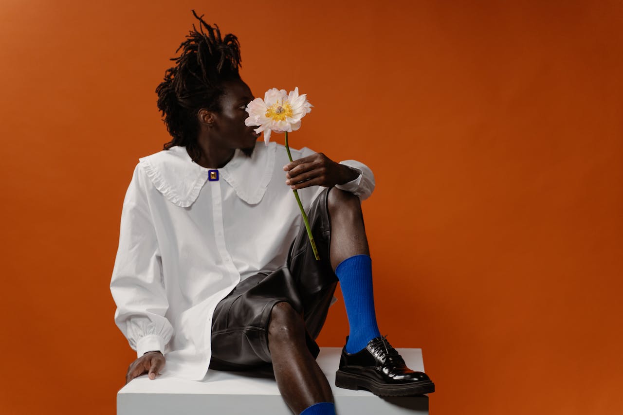 Man with Flowers 2