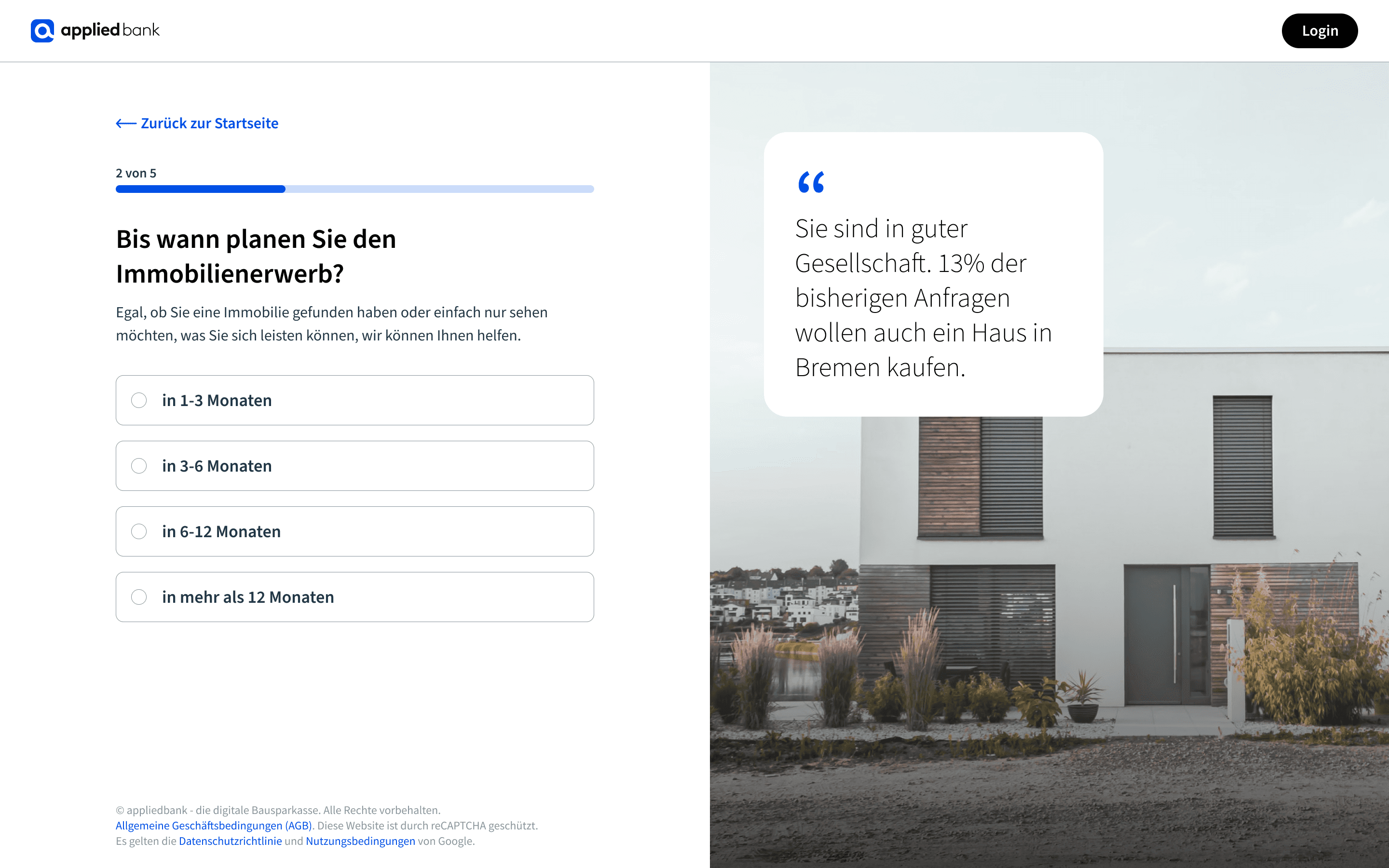 Digitale Baufinanzierung Screen Mockup
