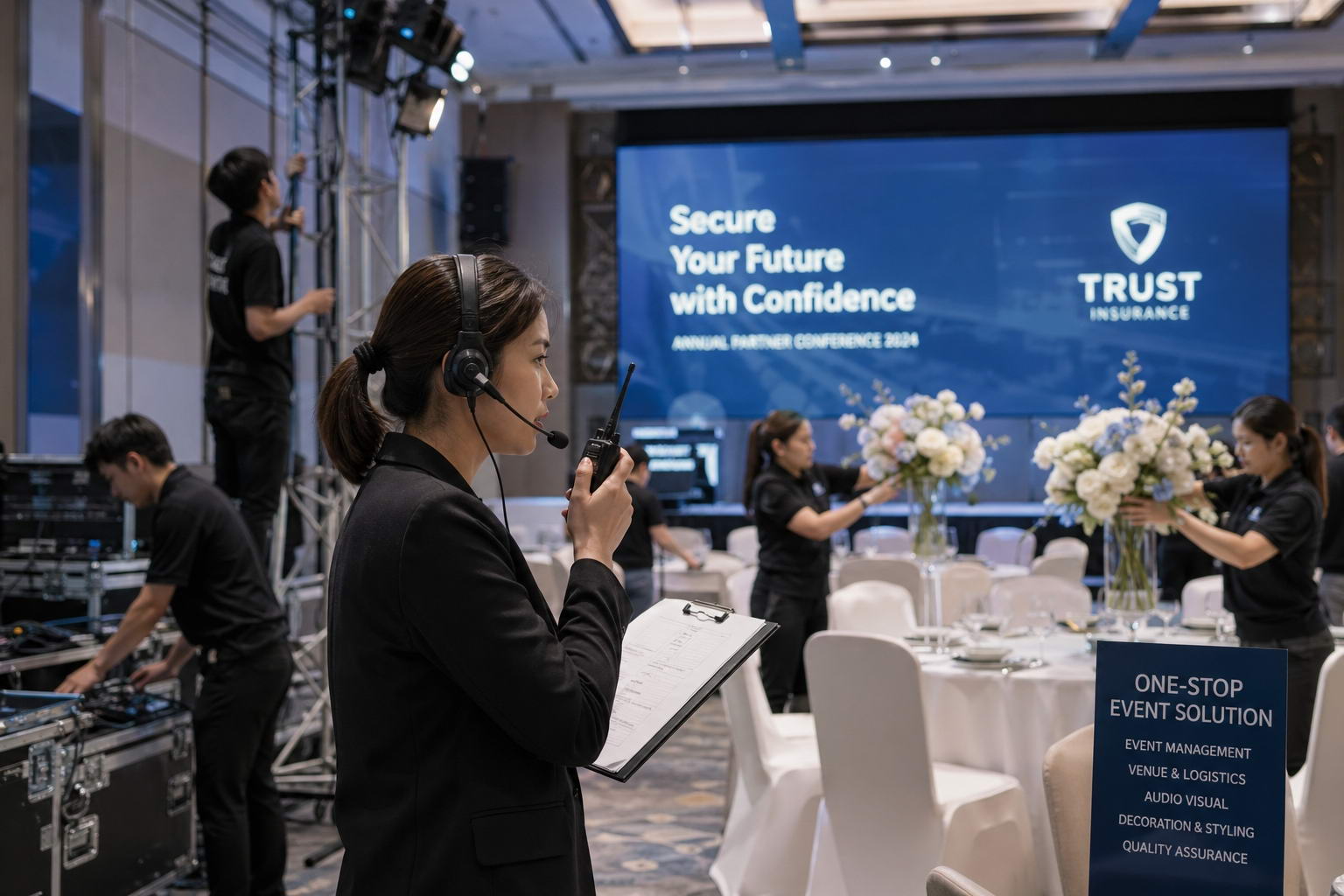 BW Event 360 專業統籌保險團隊活動,人員現場協調佈置,為保險公司提供一站式員工獎勵及 Agent 招聘活動策劃。