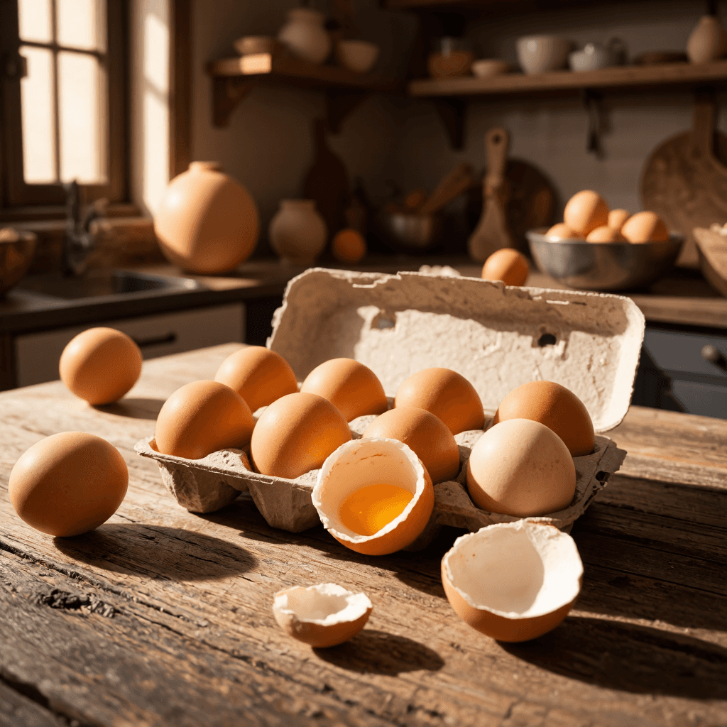 product photography of pack of eggs