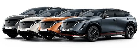 "Dos vehículos Citroën eléctricos: un SUV compacto en color verde y una furgoneta plateada, presentados sobre un fondo blanco."