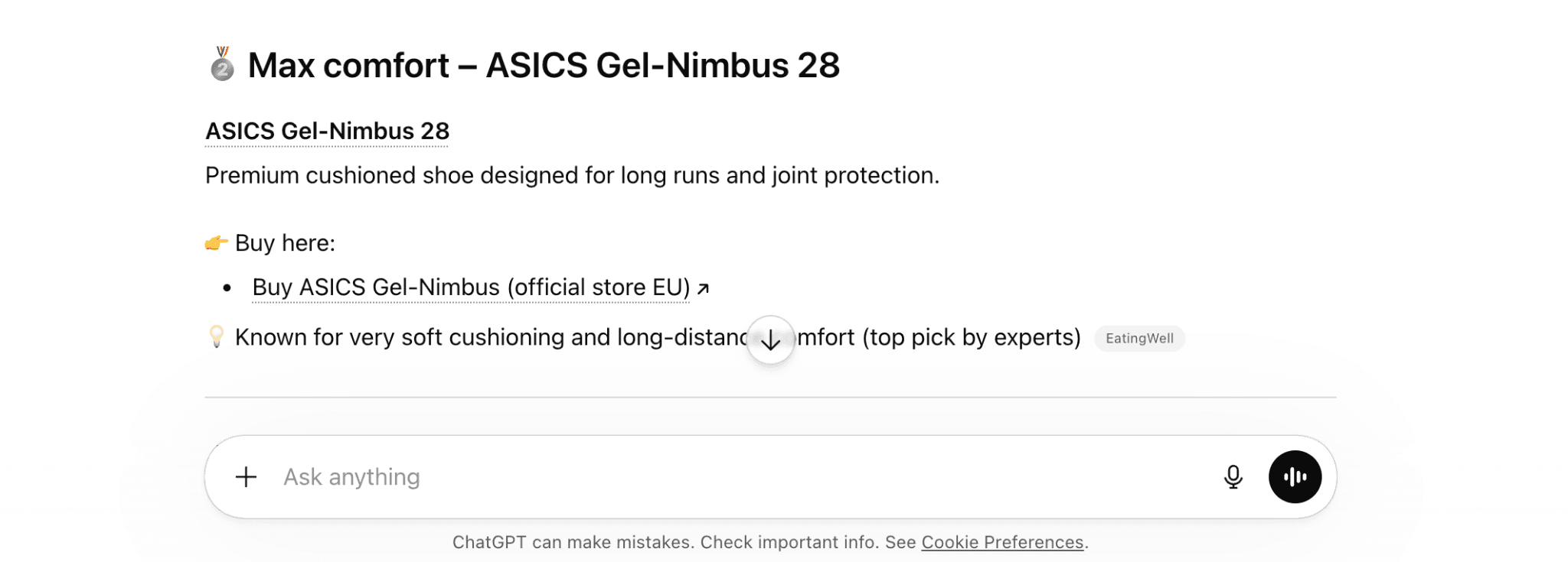 ChatGPT Selling example