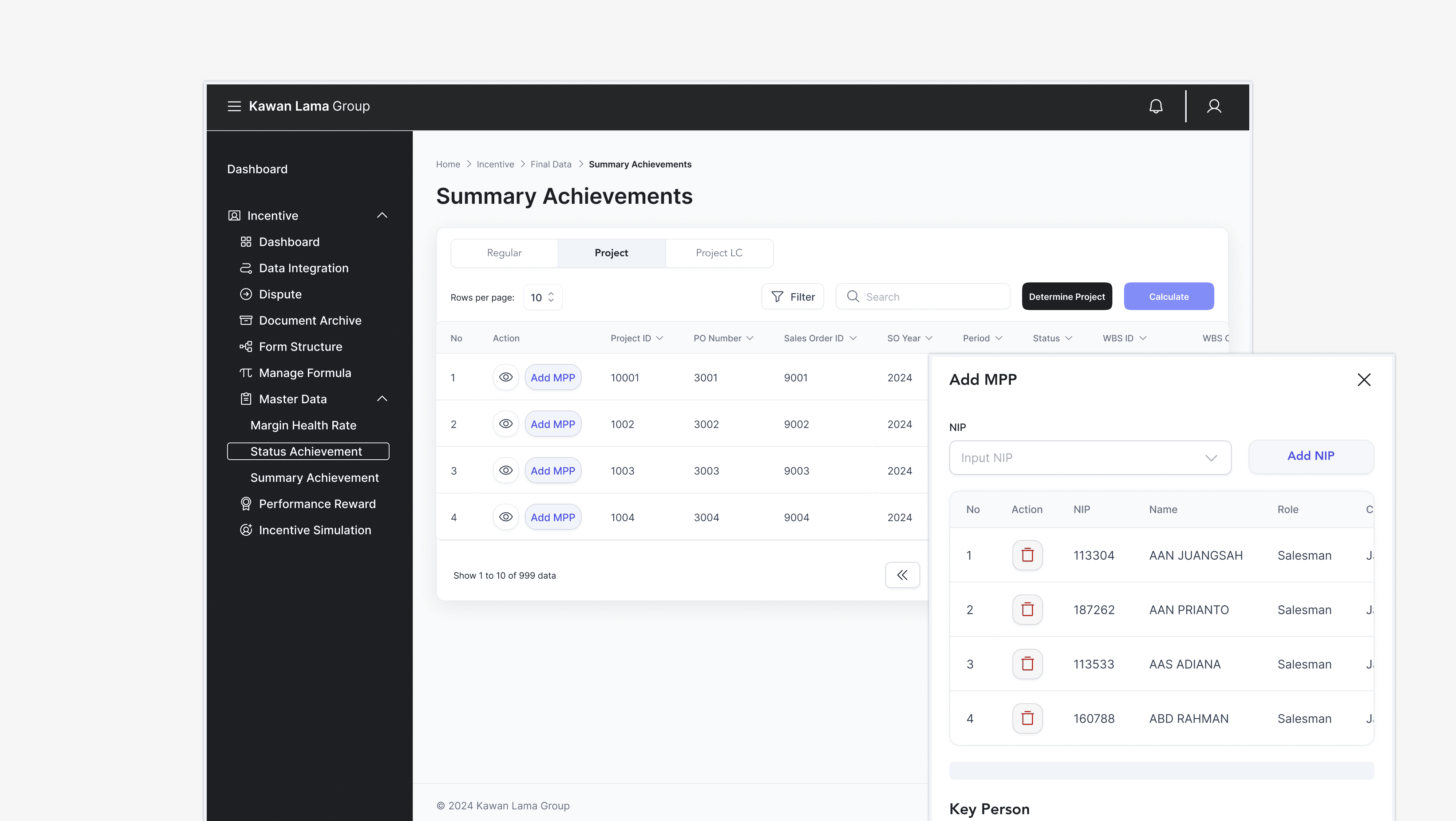 Project Achievement: Summary & Add MPP