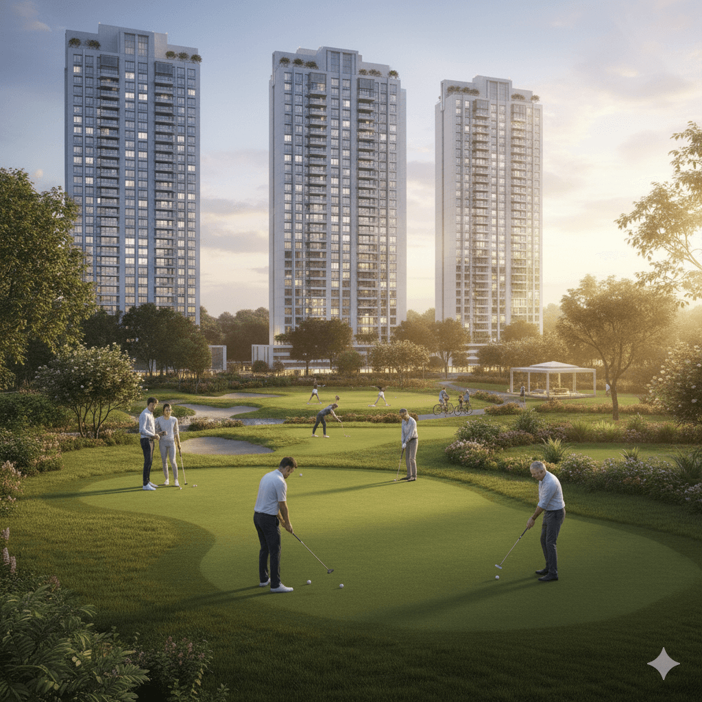 Golf-style living at M3M Capital with central greens, Dwarka Expressway.