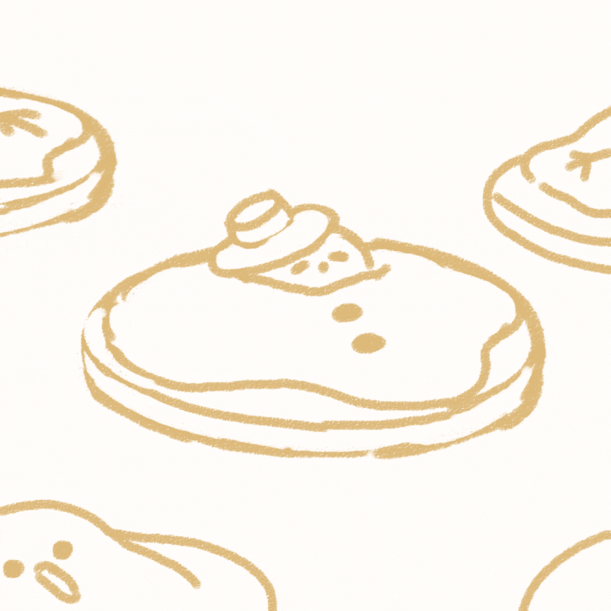 阿醬躺在融化的雪人糖霜餅乾，旁邊的小生物舉著愛心形狀的禮物