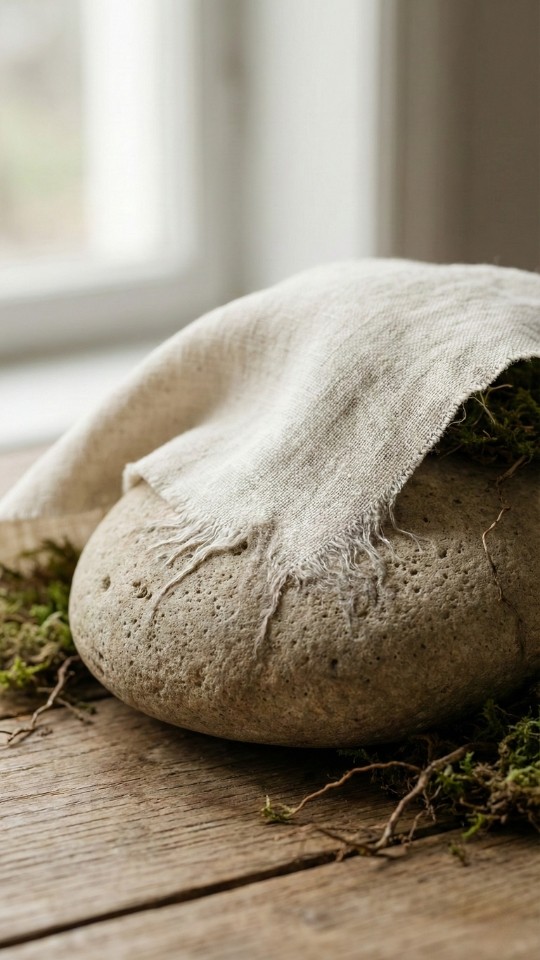 stone covered with a cloth