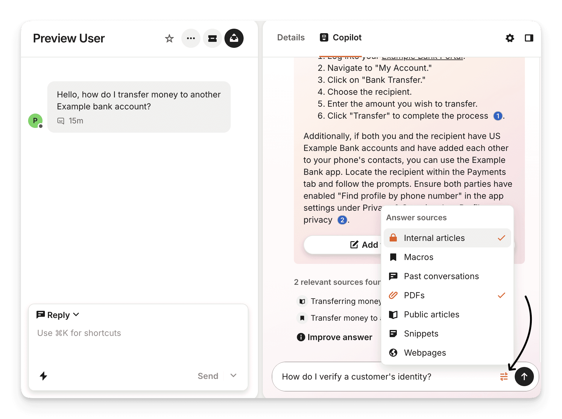 Intercom copilot feature