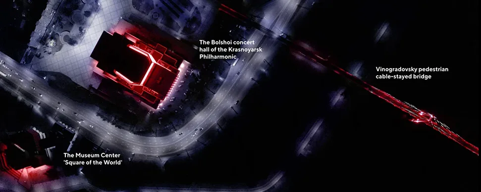 Heart of Siberia Krasnoyarsk — city landmark audiovisual experience and cultural planning by Boris Kislitsin