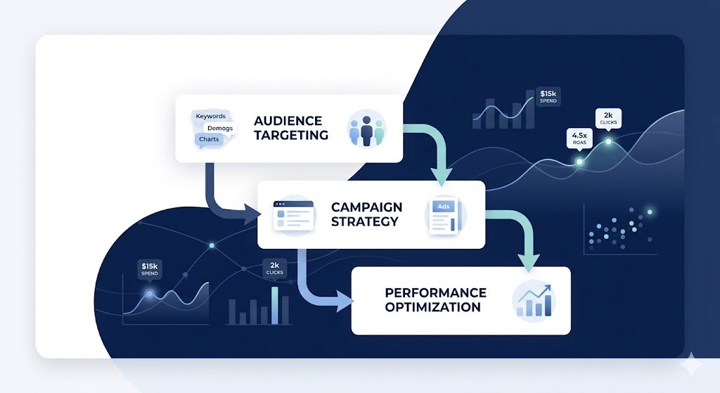 Amazon PPC campaign structure 2026 — three-bucket framework diagram for intent-first ad organisation