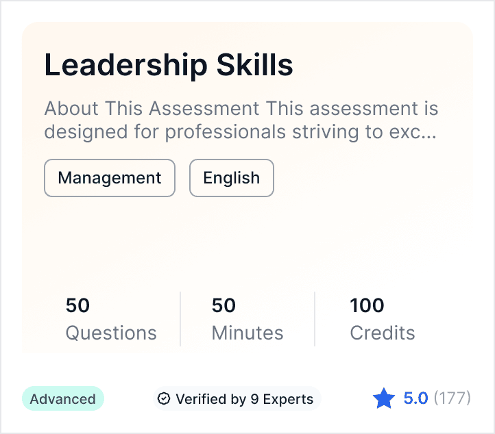 Leadership Skill Assessment