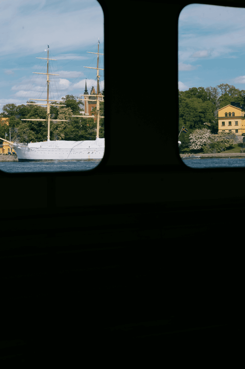 Looking out of the ferry in stockholm, sweden