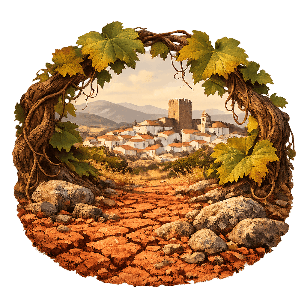 Detailed graphic of the Redondo wine region.