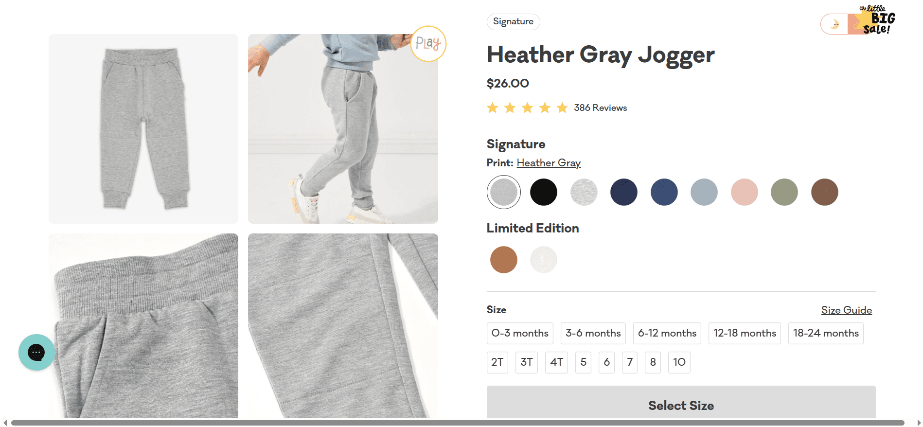 Little Sleepies’s product page