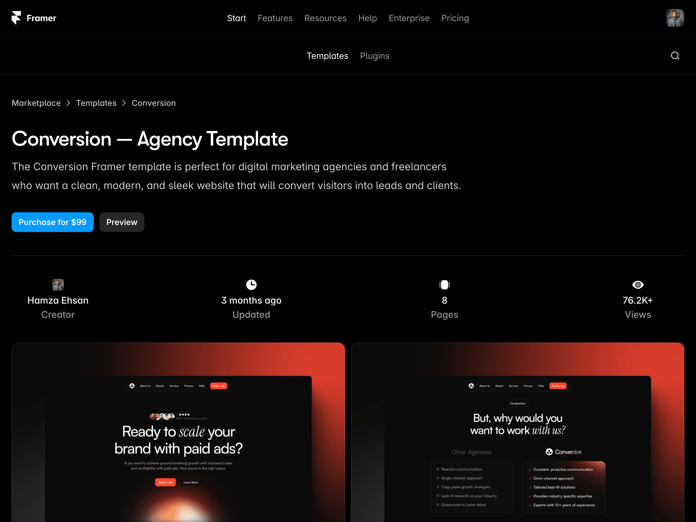 Conversion Agency Template
