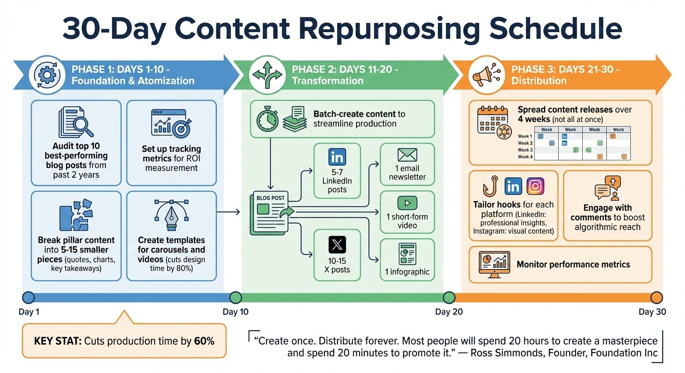30-Day Content Repurposing Schedule for Maximum Reach