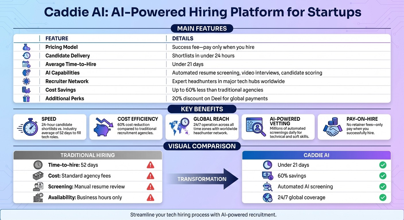 Caddie AI Features and Pricing Comparison for Startup Tech Hiring