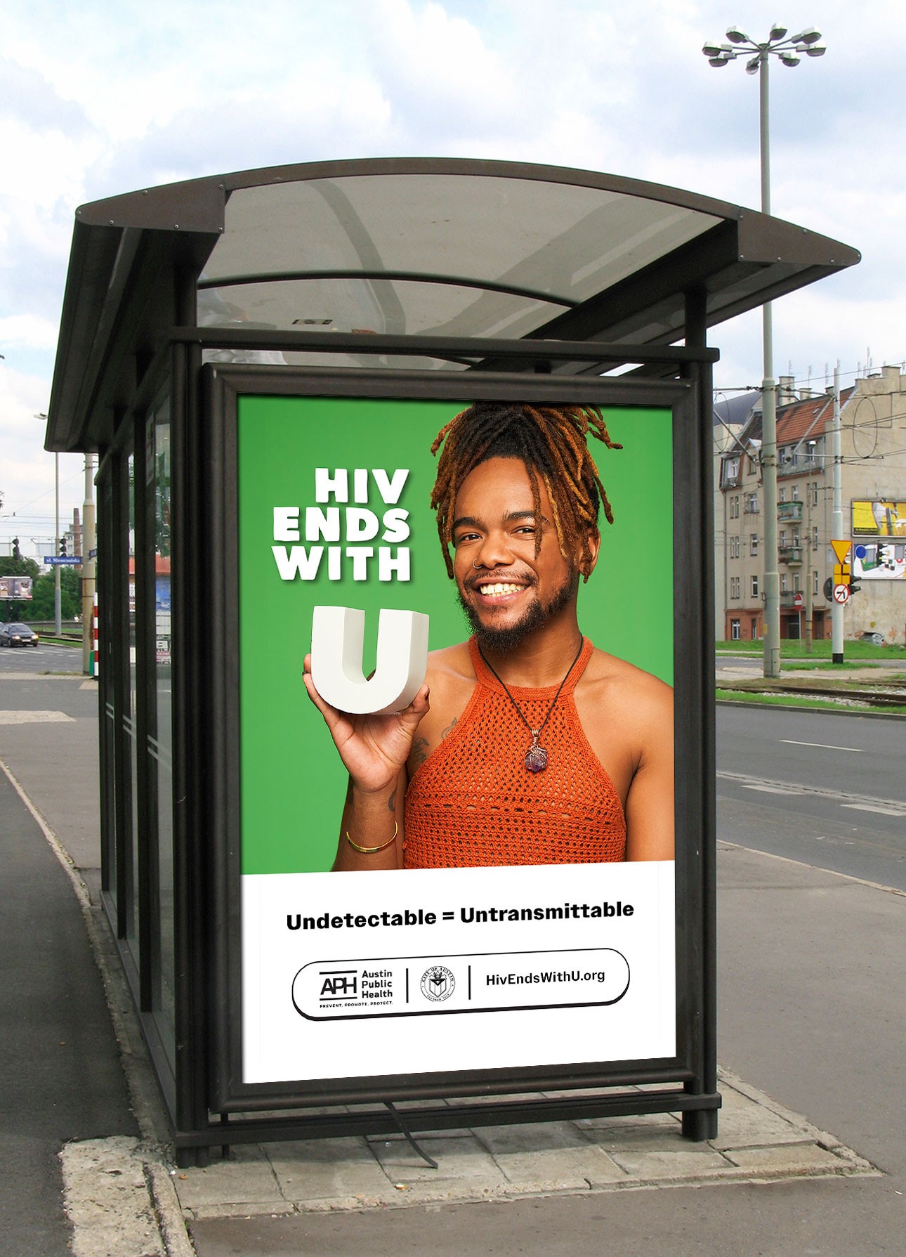 out-of-home advertisement bus shelter