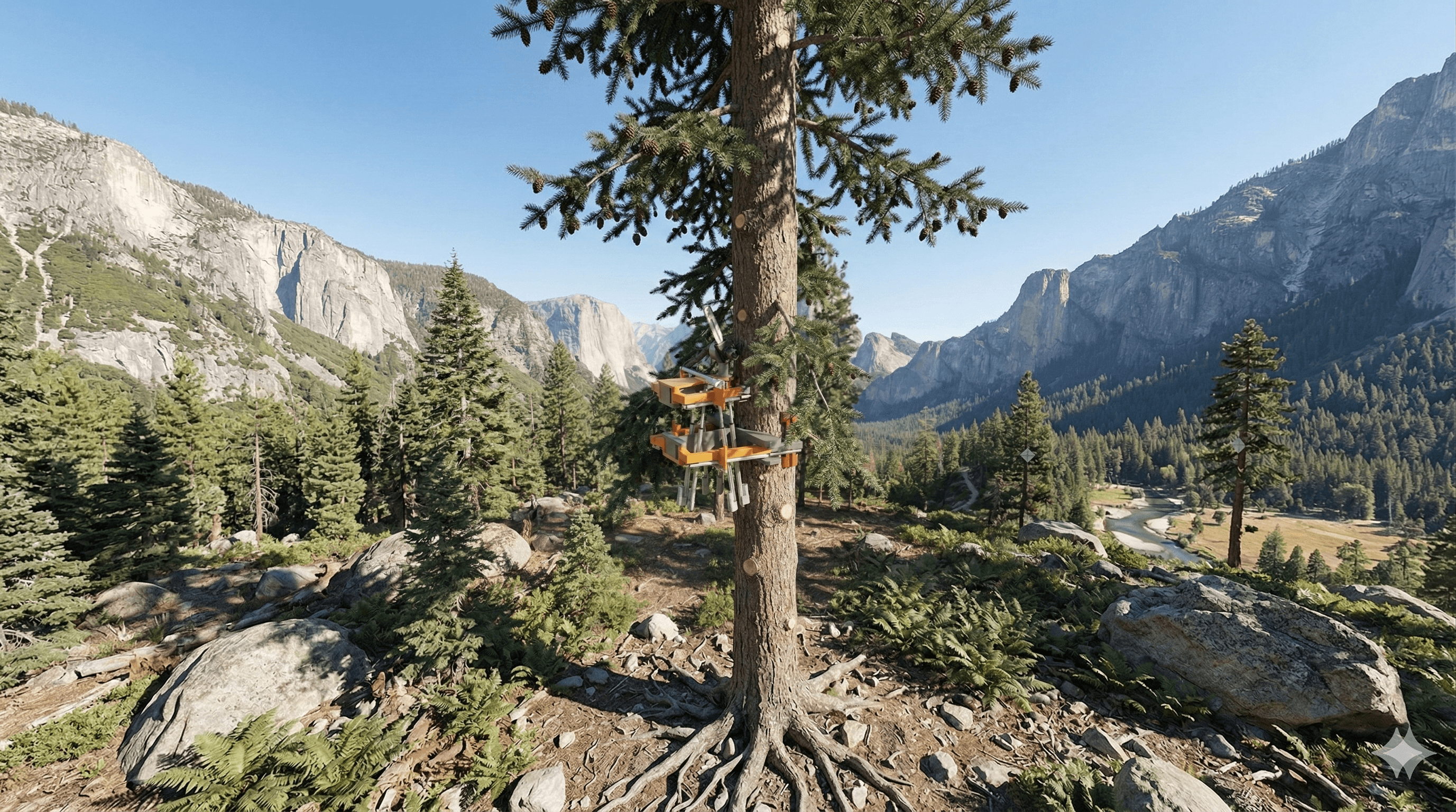 render of forest worker