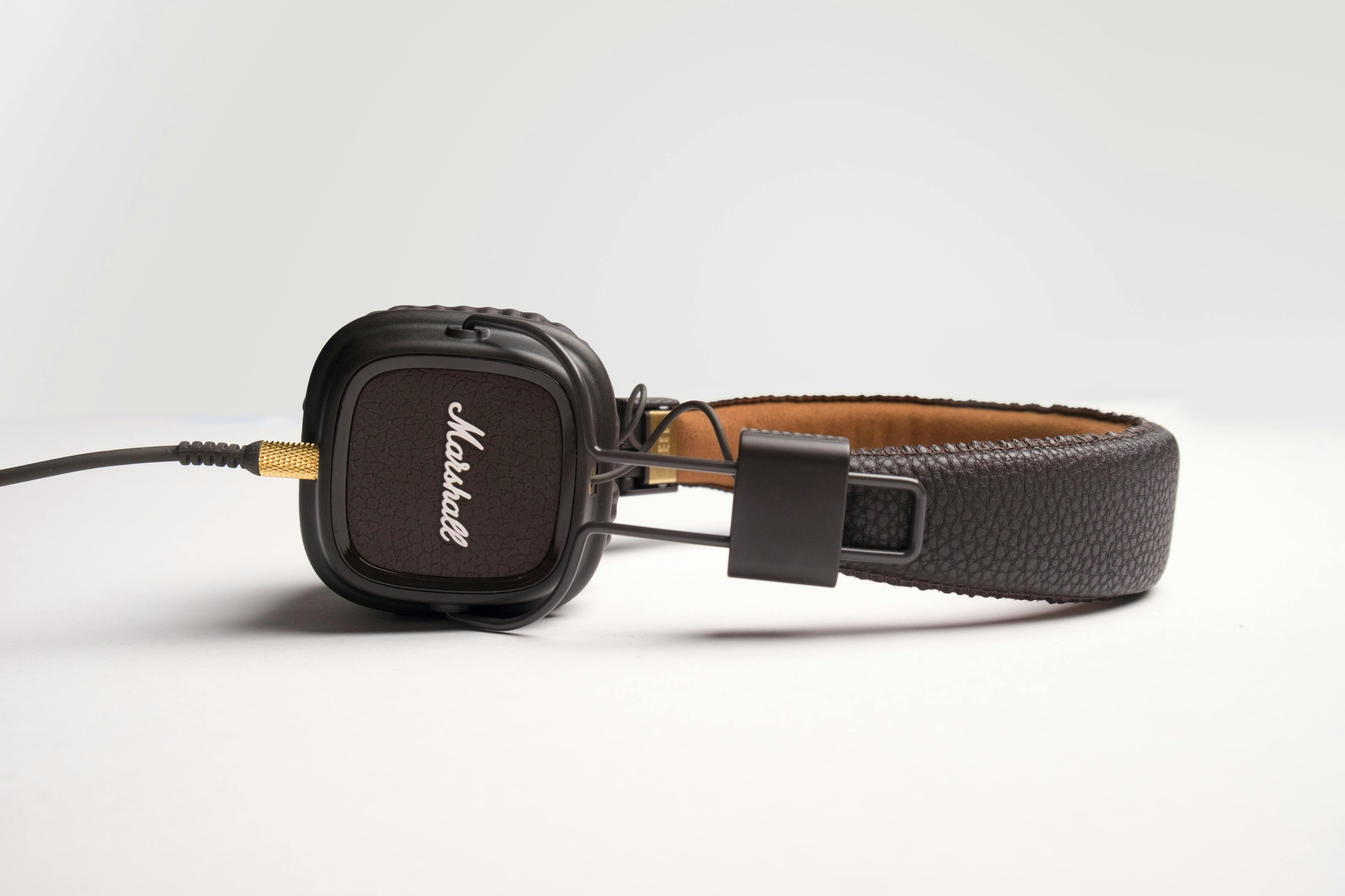 Marshall headphones, ready for listening.