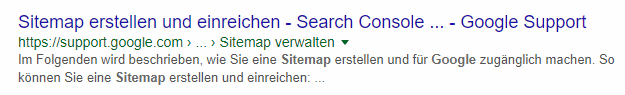 Onpage SEO: Beispiel Page Title und Meta Description