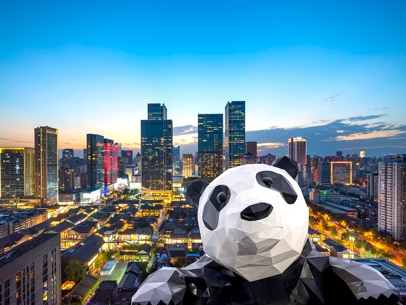 Chengdu skyline at night
