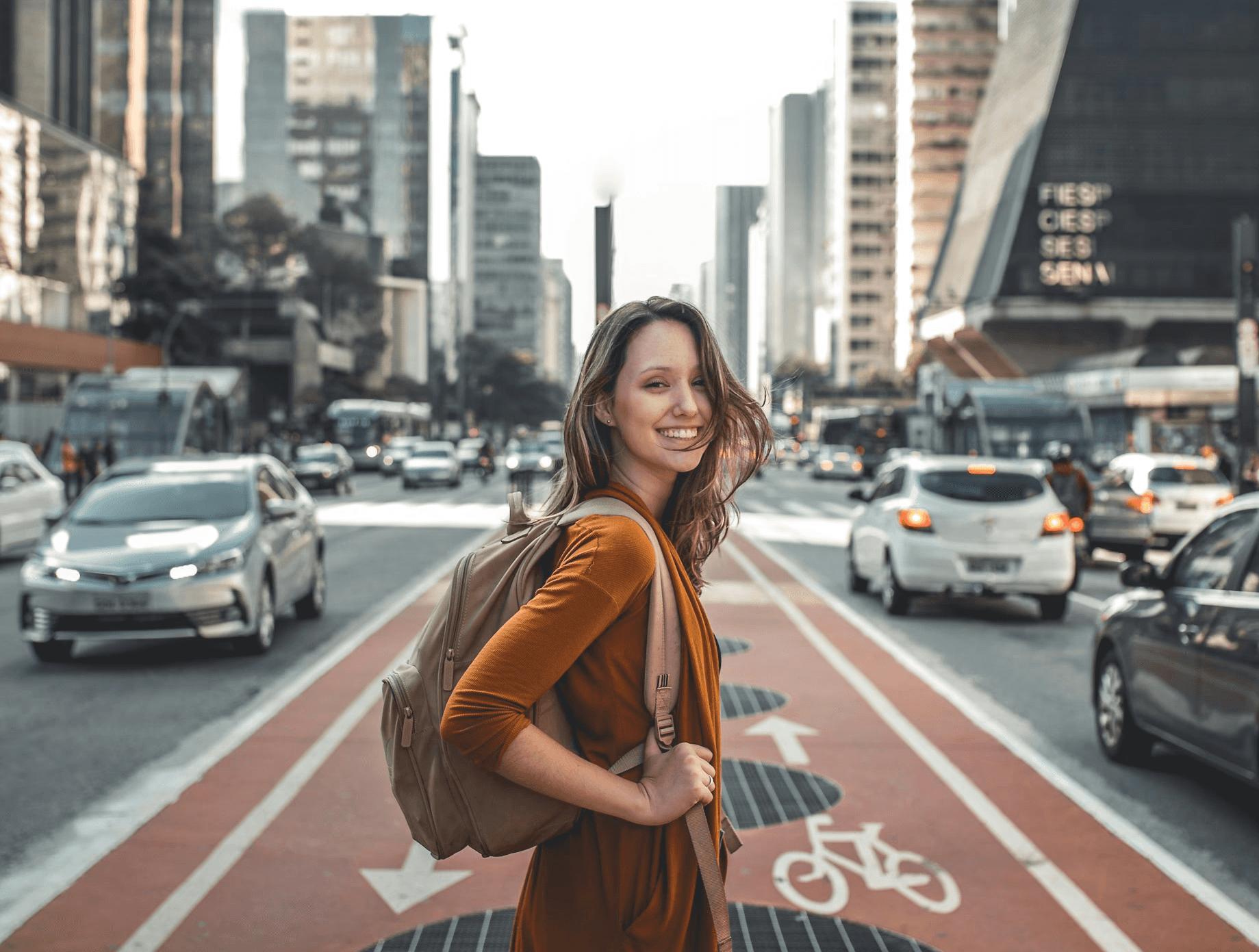 Woman with a headset